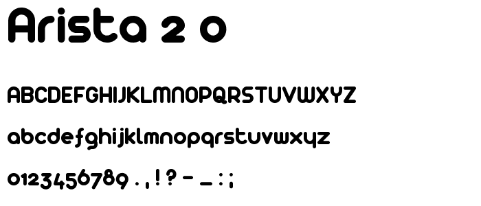 Arista 2_0 font